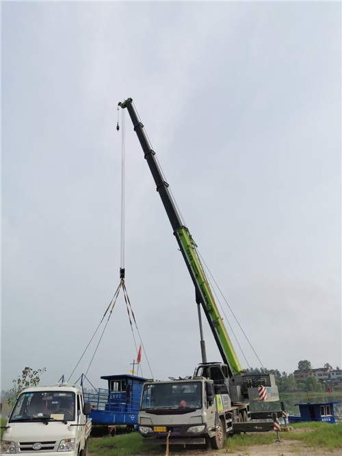 长沙县桥梁建设吊装案例